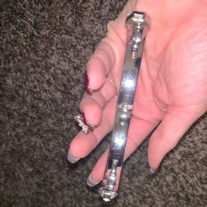 Silver Micheal Kors bracket w/jems